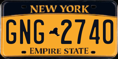 NY license plate GNG2740