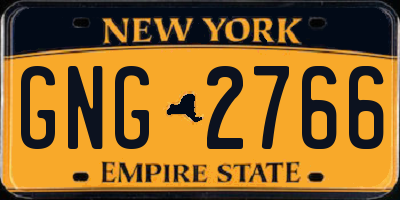 NY license plate GNG2766
