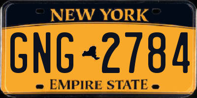 NY license plate GNG2784