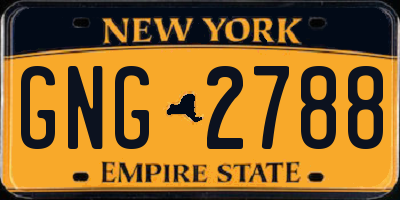 NY license plate GNG2788