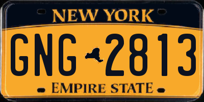 NY license plate GNG2813