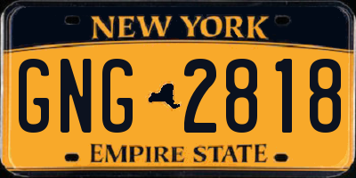 NY license plate GNG2818