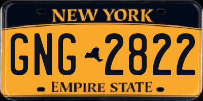 NY license plate GNG2822