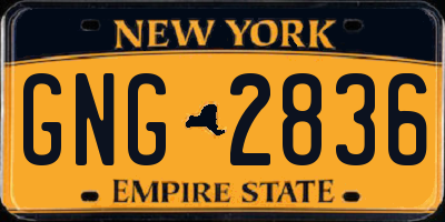 NY license plate GNG2836