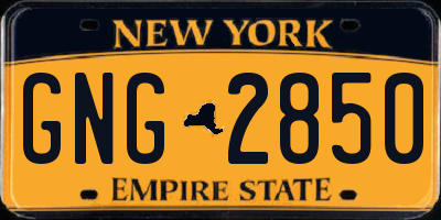 NY license plate GNG2850