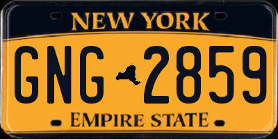NY license plate GNG2859
