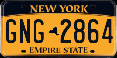 NY license plate GNG2864