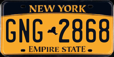 NY license plate GNG2868