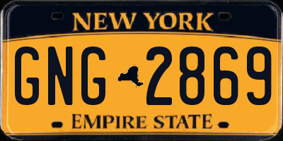 NY license plate GNG2869