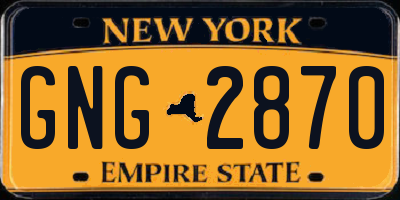 NY license plate GNG2870