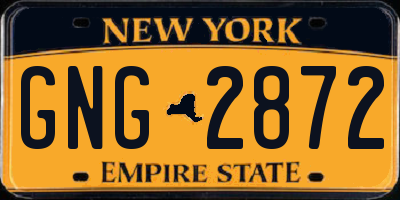 NY license plate GNG2872