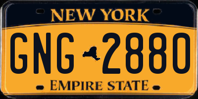 NY license plate GNG2880
