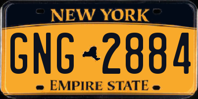 NY license plate GNG2884