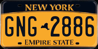 NY license plate GNG2886