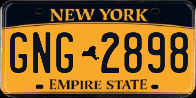 NY license plate GNG2898