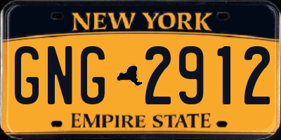 NY license plate GNG2912