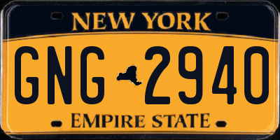 NY license plate GNG2940