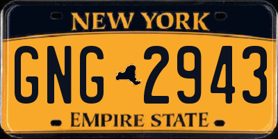 NY license plate GNG2943