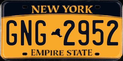 NY license plate GNG2952