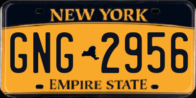 NY license plate GNG2956