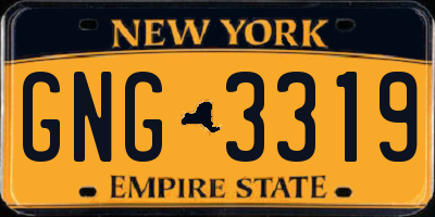 NY license plate GNG3319