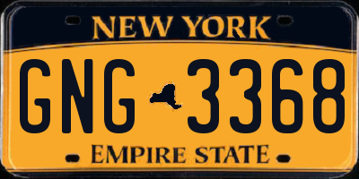 NY license plate GNG3368