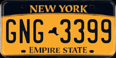 NY license plate GNG3399