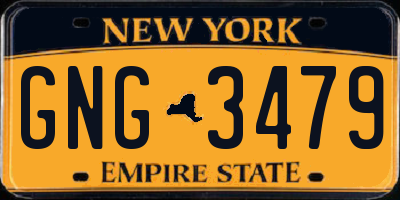 NY license plate GNG3479