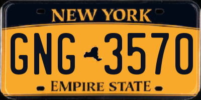 NY license plate GNG3570