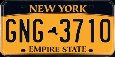 NY license plate GNG3710