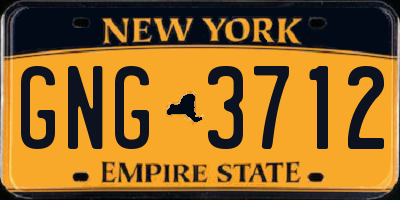 NY license plate GNG3712