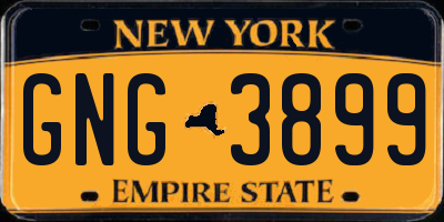 NY license plate GNG3899