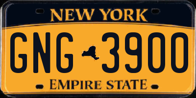 NY license plate GNG3900