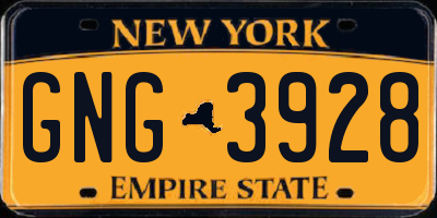 NY license plate GNG3928