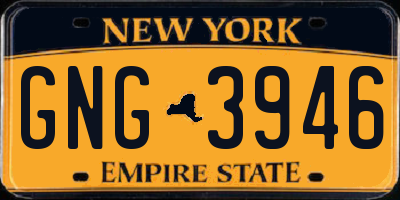 NY license plate GNG3946