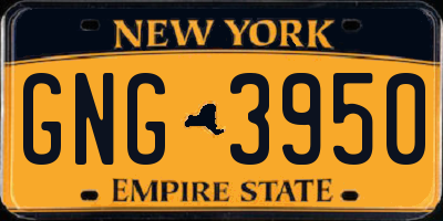 NY license plate GNG3950