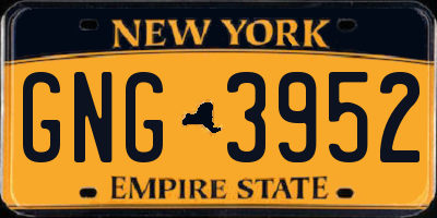 NY license plate GNG3952