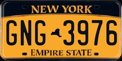 NY license plate GNG3976