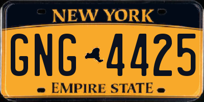 NY license plate GNG4425
