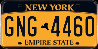NY license plate GNG4460