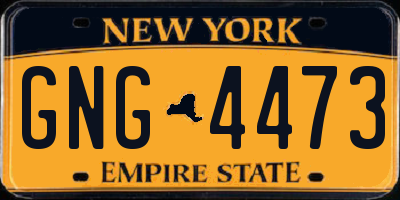 NY license plate GNG4473