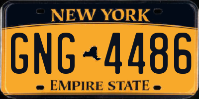 NY license plate GNG4486