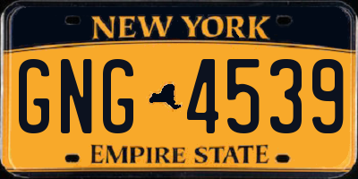 NY license plate GNG4539
