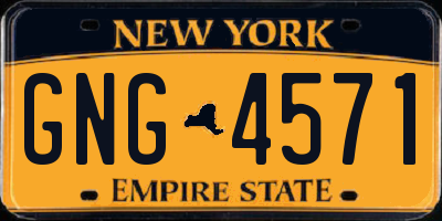NY license plate GNG4571