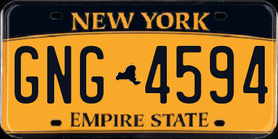 NY license plate GNG4594