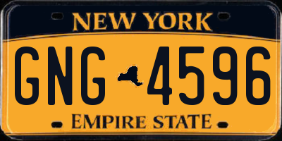 NY license plate GNG4596