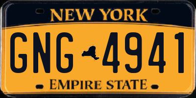 NY license plate GNG4941