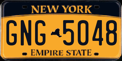NY license plate GNG5048