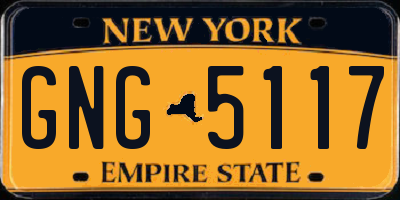 NY license plate GNG5117