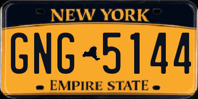 NY license plate GNG5144